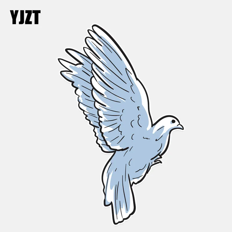 

YJZT 10.2*16.2CM Unique Birds Dove Decor Car Sticker Personalized PVC Colored High Quality 11A0241
