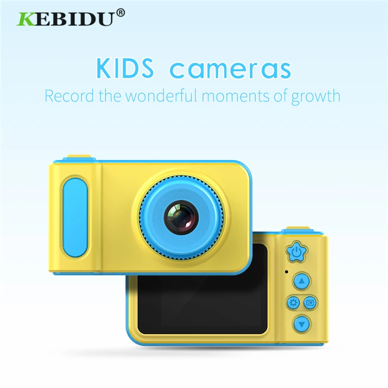 Kebidu мини цифровая камера 2 дюйма мультфильм Милая камера игрушки дети подарок на день рождения 1080 P малыш игрушечная камера - изображение
