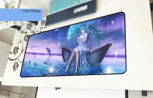 Хацунэ Мику геймерский коврик для мыши большой 700x300x3 мм игровой коврик для мыши best Продавец ноутбук аксессуары padmouse эргономичный коврик