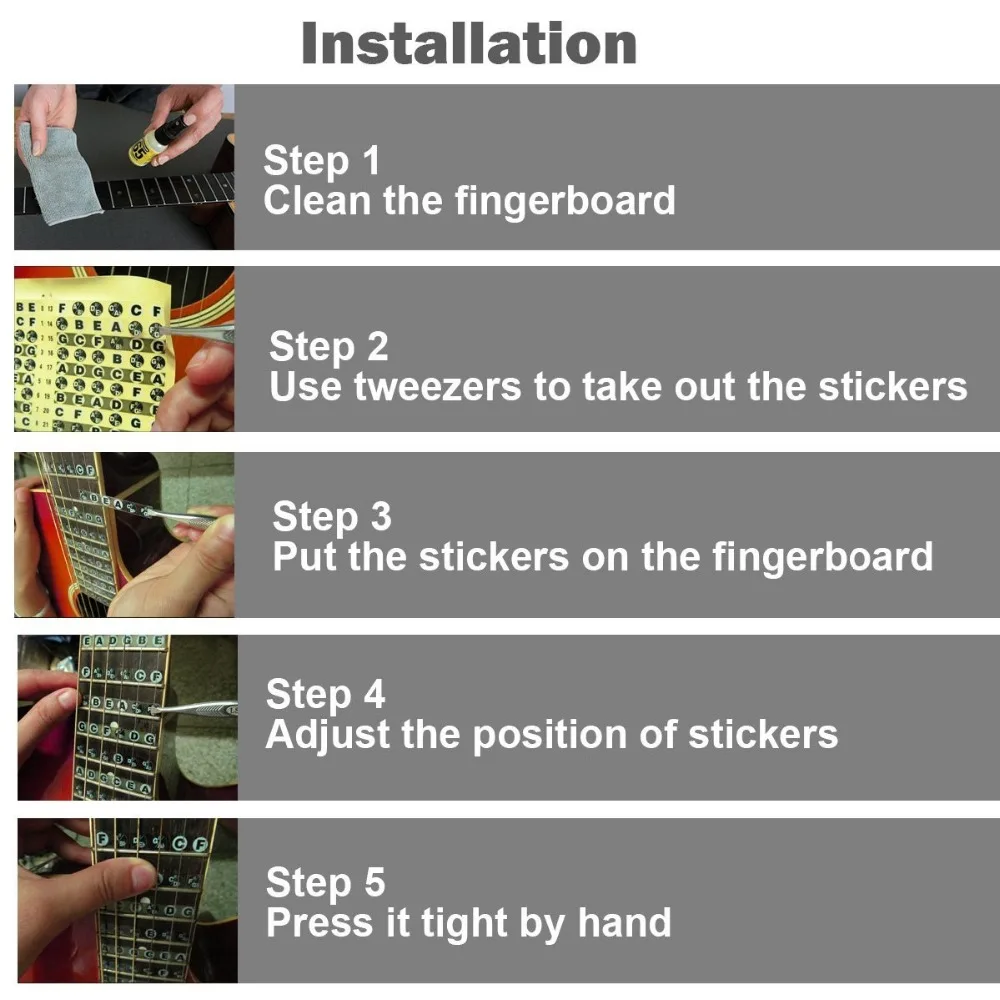 Наклейка на доску для начинающих|ukulele fretboard|fingerboard fretfor beginners |