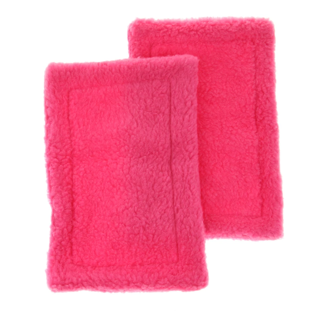 2 Pack Velvet Small Animals Warm Mat for Hamster, Guinea Pig, Ferret