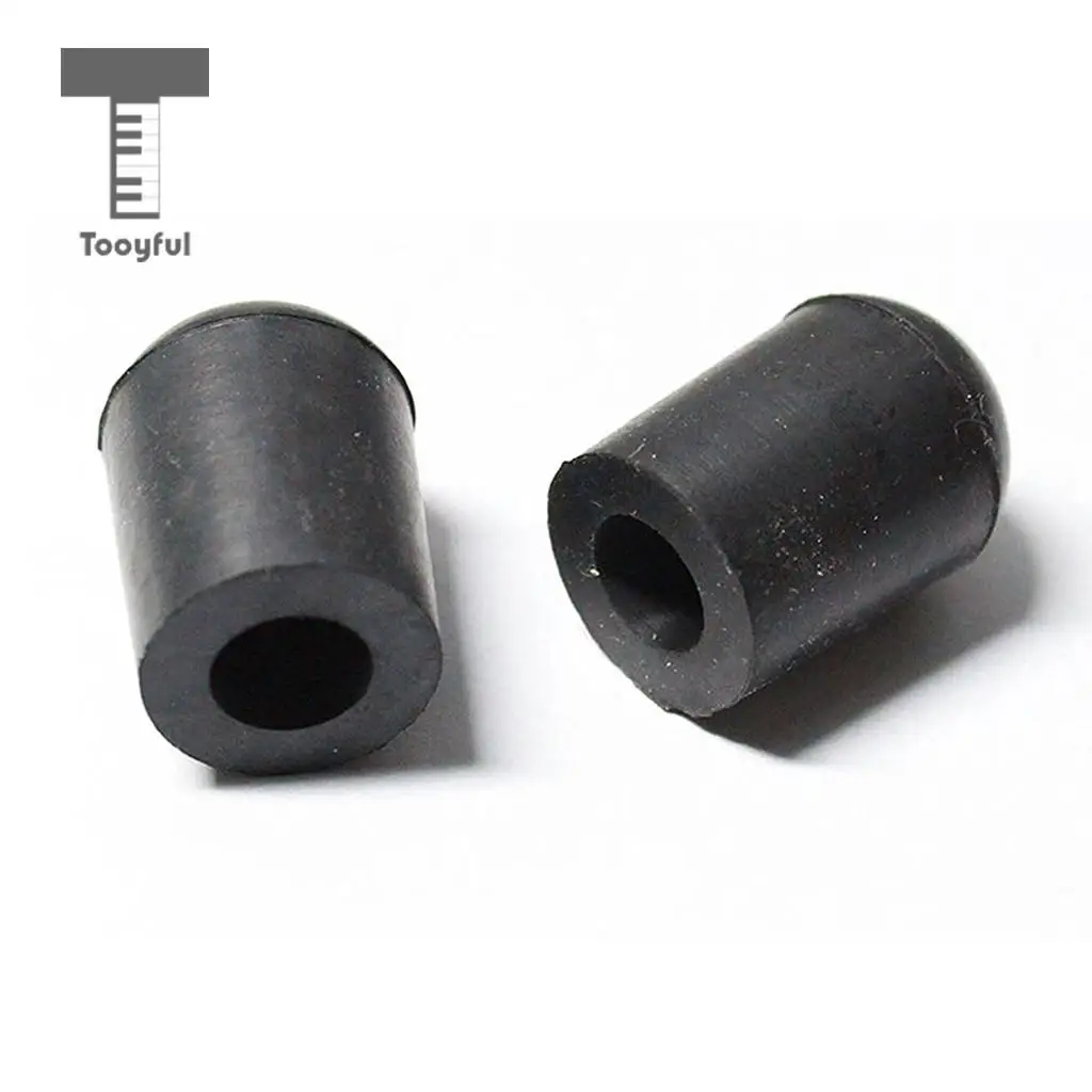 Tooyful 4Pcs End Pin Rubber Tip Upright Bass 10mm Double Bass Endpin Parts Accessories with Bottom Grip Prevent Sliding