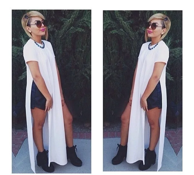 long maxi shirt with slits