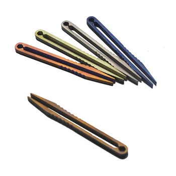 

1PC Portable Ultralight Titanium Alloy Pelican One-piece Tweezers Elastic Clips EDC Camping Kit Outdoor EDC Multifunction Tools