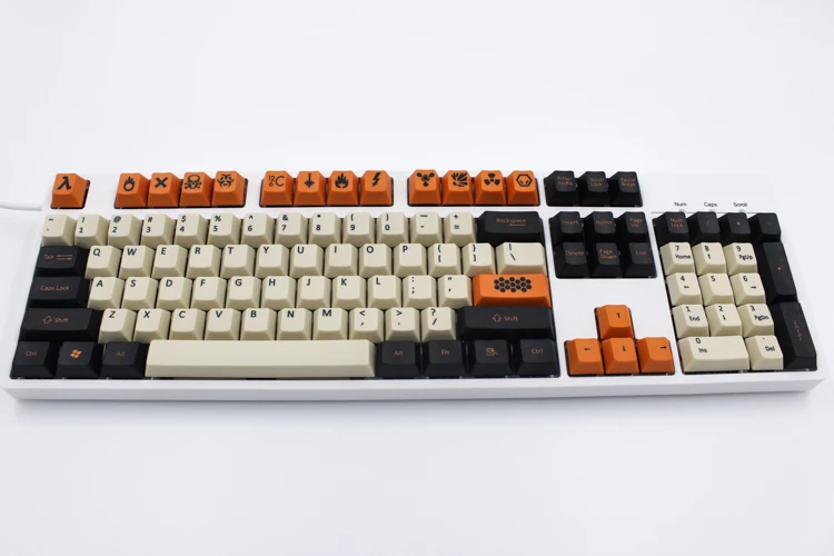 

English/Russian Version Big Carbon 108/125 Key PBT Cherry Original Height Keycap Dye-SublimatedKeycap for Mechanical Keyboard