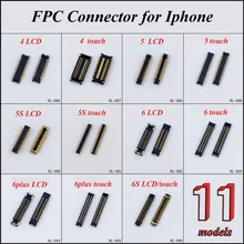 1 шт. ЖК-дигитайзер/сенсорный экран FPC Разъем для iPhone 4 4S 5 5S 6 6plus 6s на материнской плате материнская плата