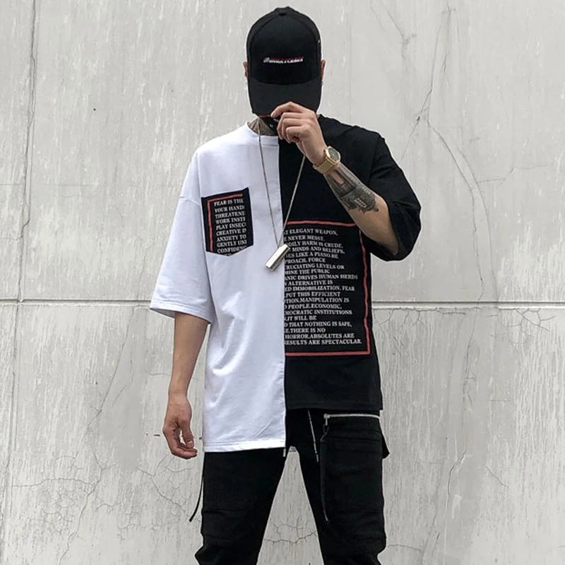

2019 New Summer Style Hip Hop O Neck Men Short Sleeve T Shirts Streetwear Tops Tees Shirt LBZ74
