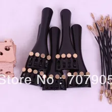 Партиями по 5 комплектов 4/4 Скрипки запчасти, хвостик мост тюнер алюминиевого сплава хвостовой# E7