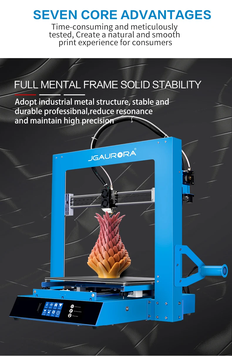 JGAURORA A1 3d принтер большой размер печати 300*300*300 мм Полноцветный Сенсорный экран нити