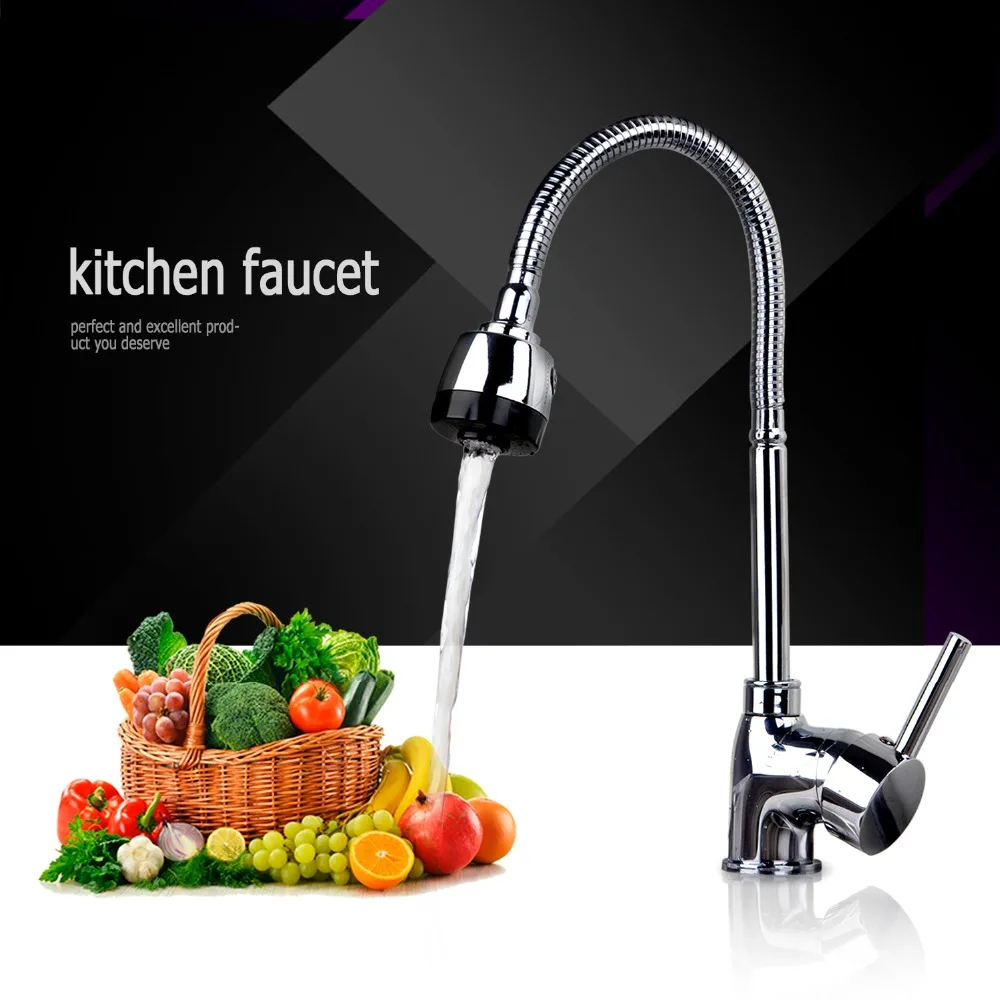 Free shipping Kitchen Faucet Polish Chrome Swivel Bathroom Basin Sink Mixer Tap Crane torneira 8551 2