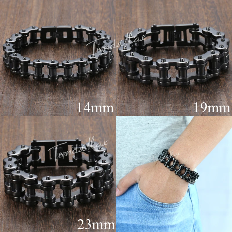 Мужской браслет из нержавеющей стали 316L 14/19/23 мм|biker bracelet|men braceletbracelet jewelry |