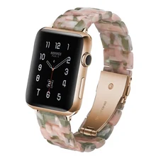 Зеленый розовый смолы 38 мм 42 мм для Apple i серии группа смотреть 1 2 3 Смарт-ремешок на запястье носимых аксессуары Рождественский подарок AW0028