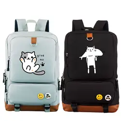 Новый высокое качество Неко Atsume Kawaii кот смайлики печати холст рюкзак Mochila Feminina модные школьные сумки мультфильм Mochilas