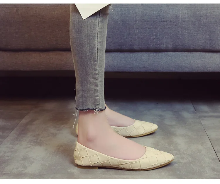 Silentsea/ г. Весенние женские туфли на плоской подошве женская обувь без застежки тонкие туфли с острым носком женская обувь розового цвета размера плюс 33-43