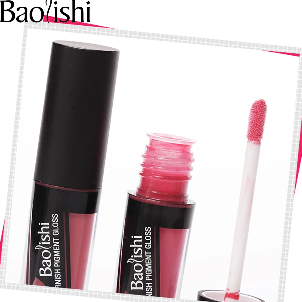 Baolishi матовый блеск для губ водонепроницаемый матовый цвет быстро сохнет долговечный матовый жидкая помада макияж пакет губы оттенок