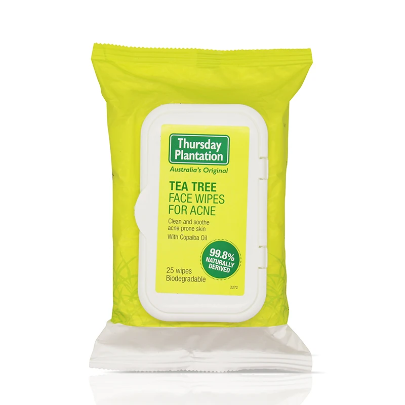 Australia Tea Tree Oil Face Wipes for Acne Makeup remover Clean Soothe