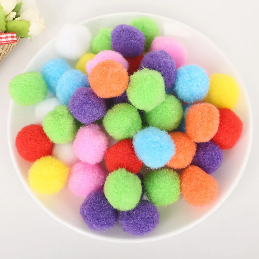 10/15/20/25/30 мм Мини пышная Нижняя Pom Poms плюшевые помпонами для свадебного украшения