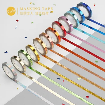 

5mm*5m colour laser Slim Washi Tape Golding Adhesive Tape DIY Scrapbooking Sticker Label Craft Masking Tape