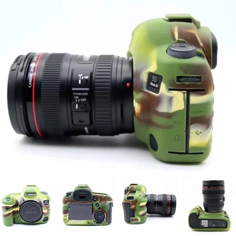 CAENBOO 5D Mark III 3 сумка для камеры Мягкий силиконовый резиновый защитный чехол для камеры для Canon 5D Mark 3 5D3 - Цвет: Армейский зеленый