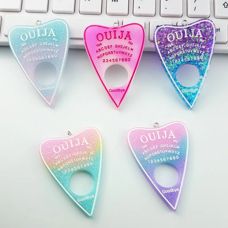 10 шт. 42*60 мм ouija Подвески с плоским основанием из смолы подвески Ожерелье Подвеска