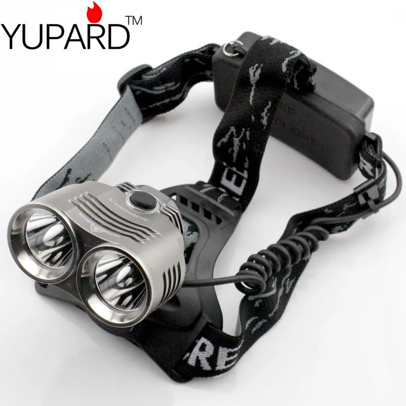 YUPARD 2 XM L2 LED Aluminum alloy Headlamp bright Torch headlight Flashlight 3 Modes super T6