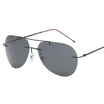 

(11g) Polarized Sunglasses Men Women Day Night Driving Sun Glasses for Man Female Aviation Sunglass Rimless Polarizing Mirror