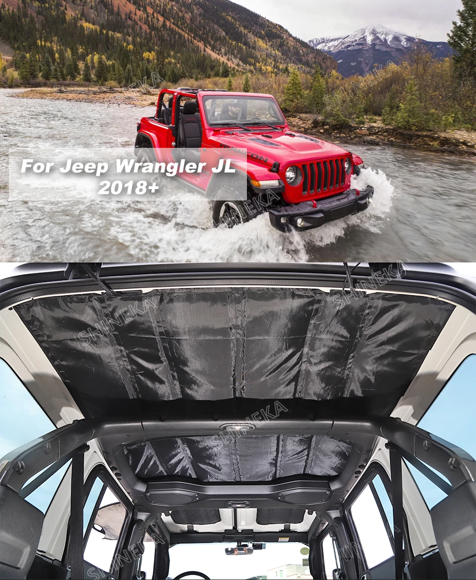 SHINEKA теплоизоляционная прокладка для Jeep Wrangler Sahara JL+ Hardtop хедлайнер кровельный изоляционный комплект для Jeep Wrangler JL