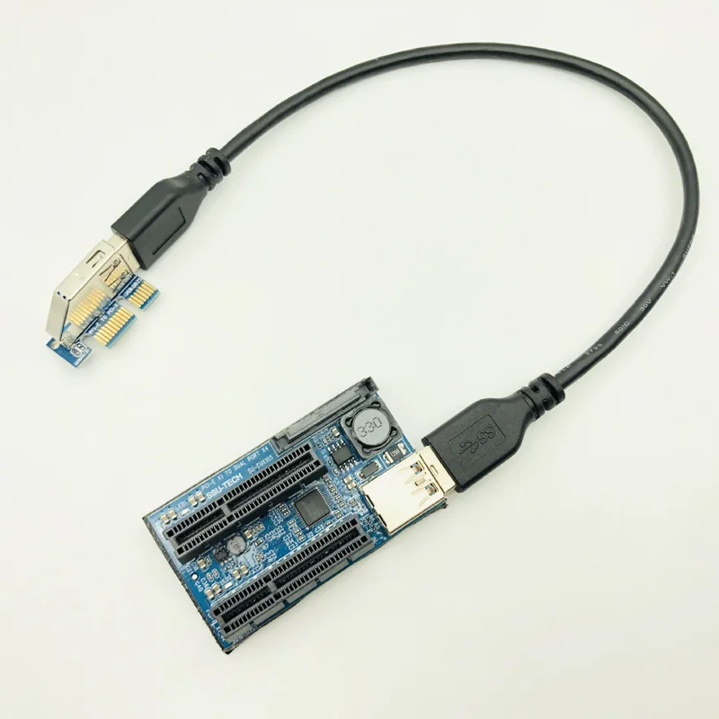 Адаптер для расширения PCIE переходная карта PCI Express USB 3 0 Raiser Riser E Extender X1 на двойной