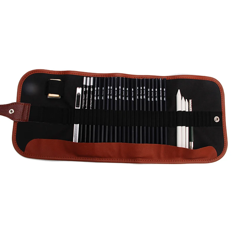 Online Skizze Bleistift Set Student Malerei Bleistift Weiche und Harte Kohlenstoff Stift Vorhang Set Schule Malerei Bleistift kunst liefert