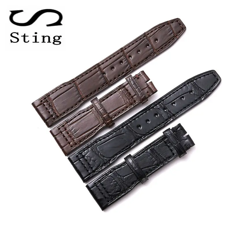 

Sting Strap 19 20 22MM Genuine Alligator Skin Leather Men Watch Band Strap Watches Accessories Women Wristband Waterproof