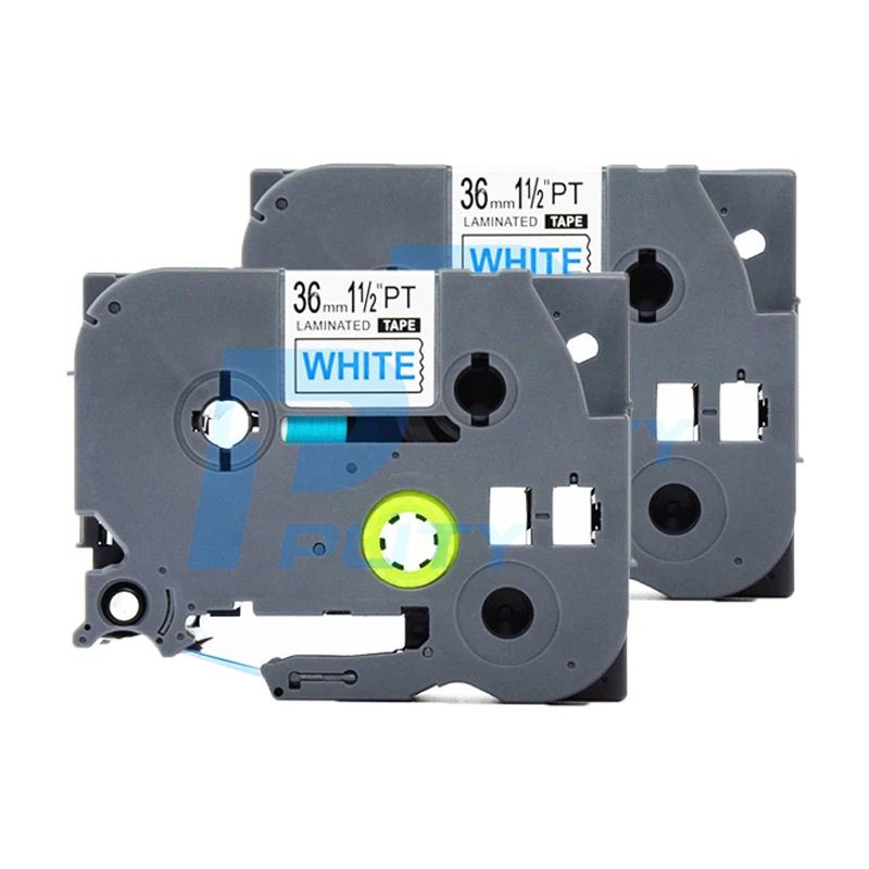 2PCS PUTY TZ263 TZe263 TZe 263 TZe-263 36mm Blue on White Label Tapes Compatible for P-touch Printers | Компьютеры и офис