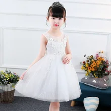 Красивая детская одежда, летние милые праздничные Платья с цветочным рисунком для девочек, платье принцессы для дня рождения, вечеринки, выпускного бала для детей 3-12 т