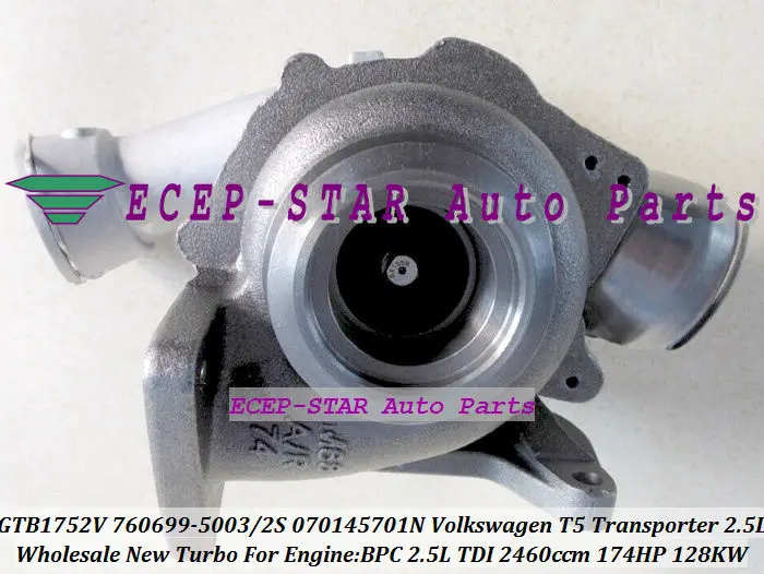 Turbo GTB1752V 760699 760699-5002S 760699-5003S 760699-0002 070145701N For Volkswagen VW T5 Transporter B8 2.5L TDI BPC 174HP (4)