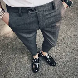 Летние повседневные брюки мужские корейские тонкие брюки тренд дикая Англия 9 очков брюки тонкие секции маленькие брюки