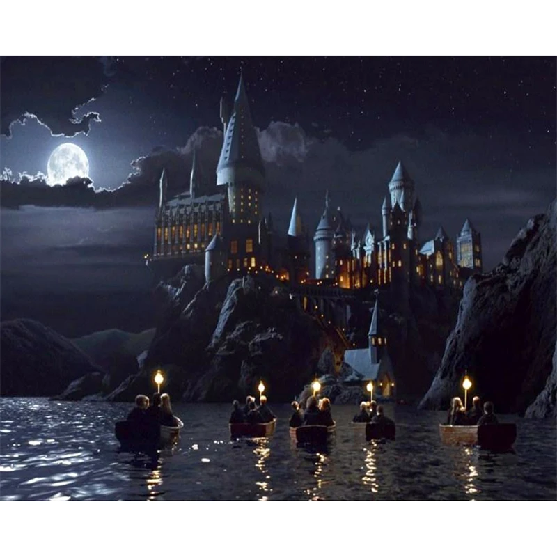 Diamond Embroidery Harry potter school Handmade Mosaic Diy round Painting Cross Stitch Pattern Drill Home Decor | Дом и сад