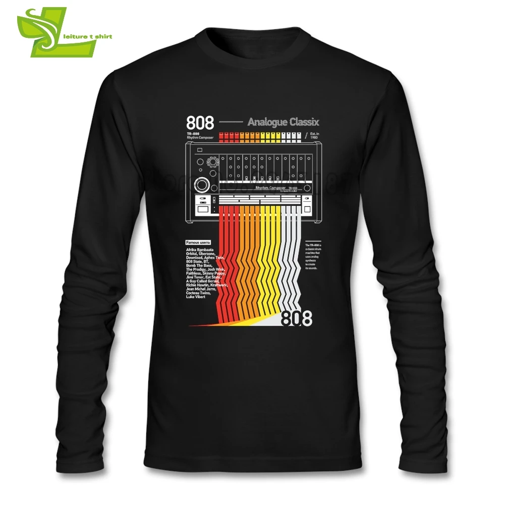 808 Classix Vaporwave/мужская футболка модная на заказ футболки с длинными рукавами из 100%
