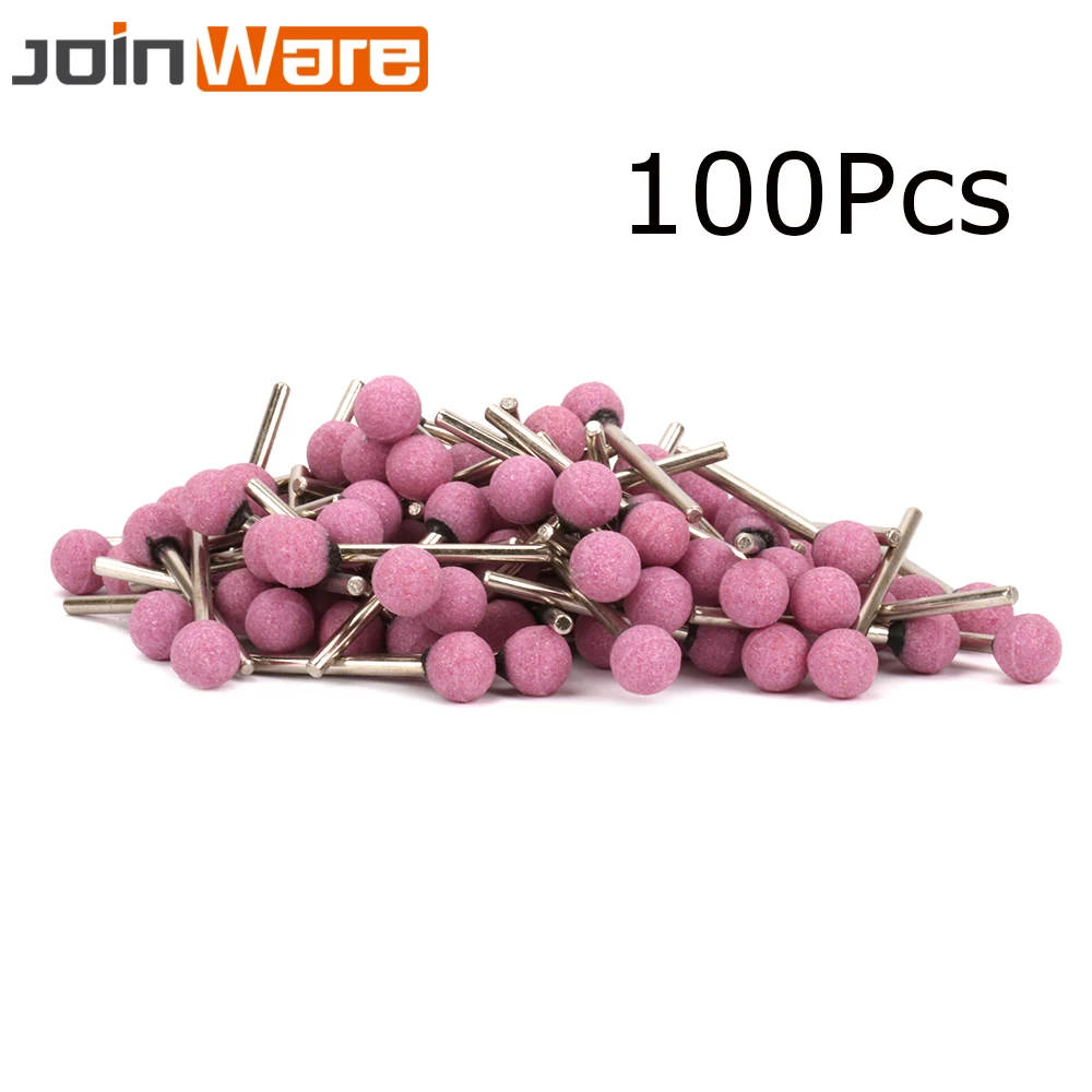 100Pcs 10MM Ceramic Grinding Head Ball Shape With 3mm Shank Drill Bits