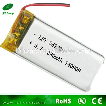 

552236 li-ion battery 3.7v 380mah accu for lipo cell,music box battery