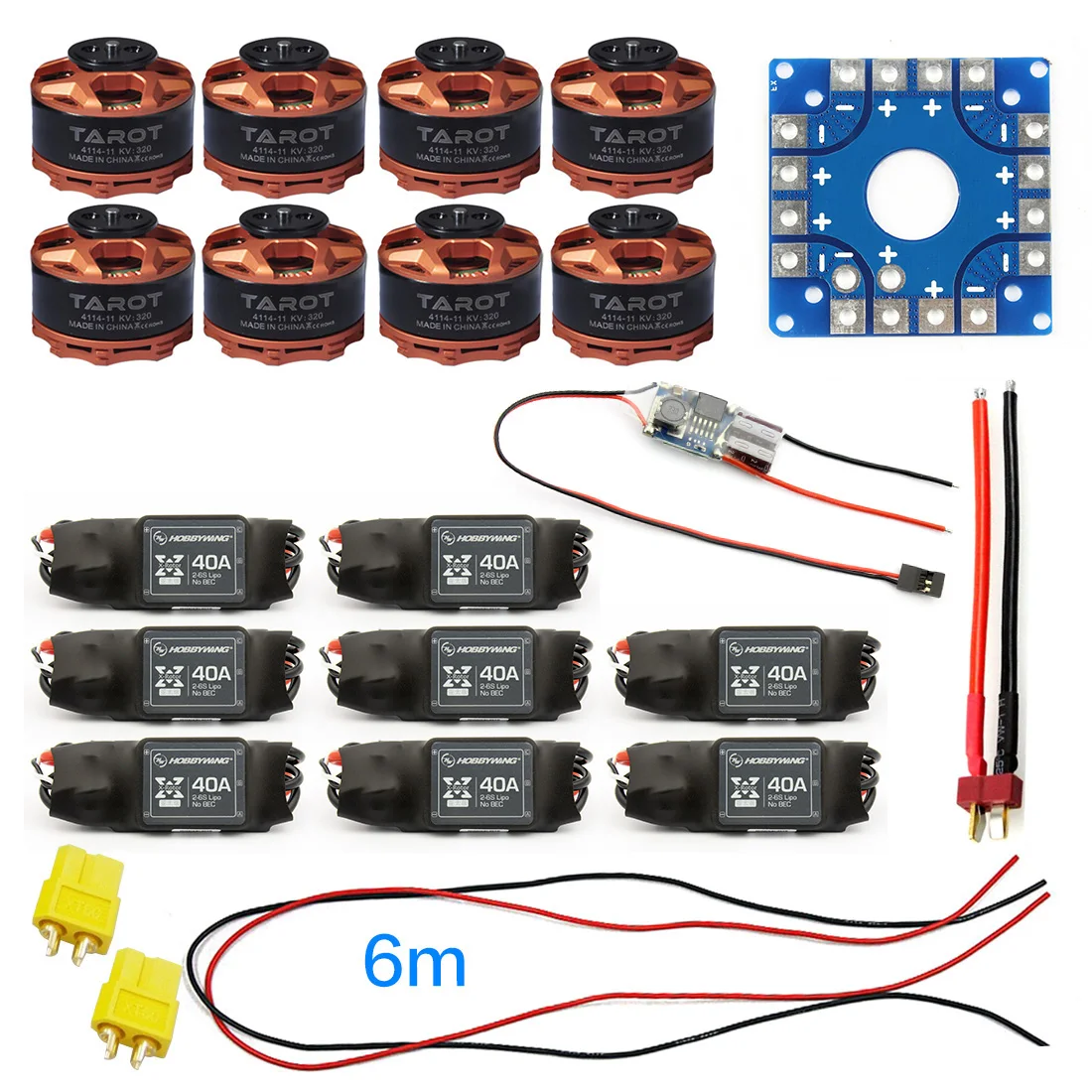 F04997-G JMT собранный комплект 40A контроллер ESC Таро 320KV мотор Соединительная плата провод для 8-оси Дрон многороторный гексакоптер