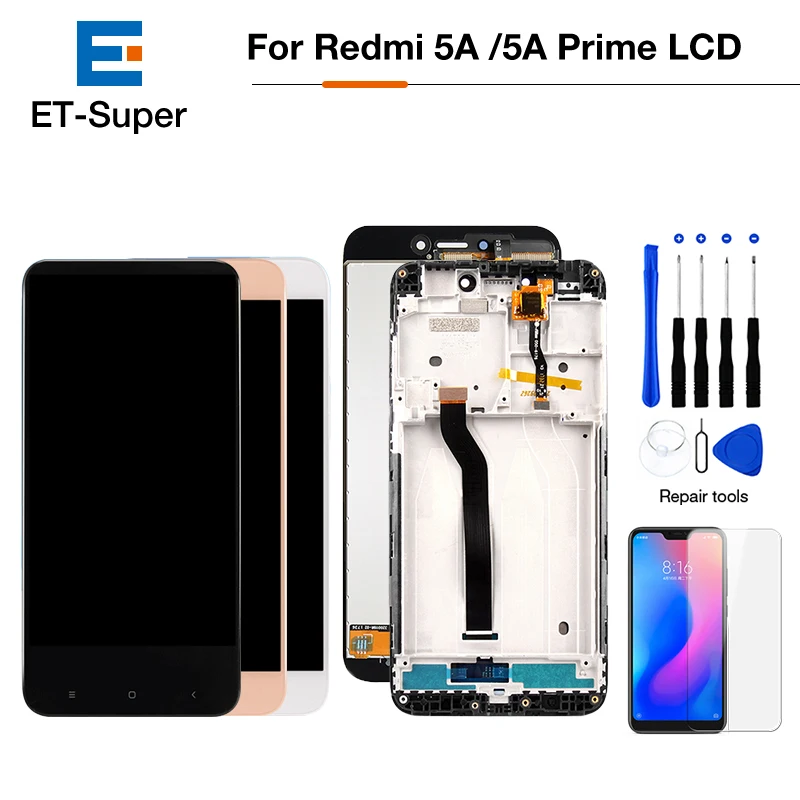 

Original IPS LCD For Xiaomi Redmi 5A LCD Display Screen Frame Replacement AAA For Redmi 5A Prime Screen Digiziter Assembly +Gift
