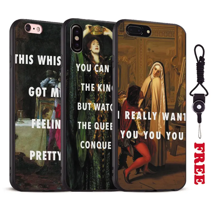 

Famous Art paintings quotes Tpu Soft Silicone Phone Case Cover Shell For Apple iPhone 5 5S Se 6 6S 7 8 Plus X 10