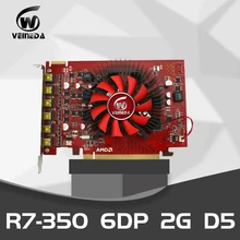 Veineda R7 350 2 Гб GDDR5 128 бит 6DP многоэкранный Дисплей карты мониторы стационарного персонального компьютера PCI Express 2,0 HDMI для ATI