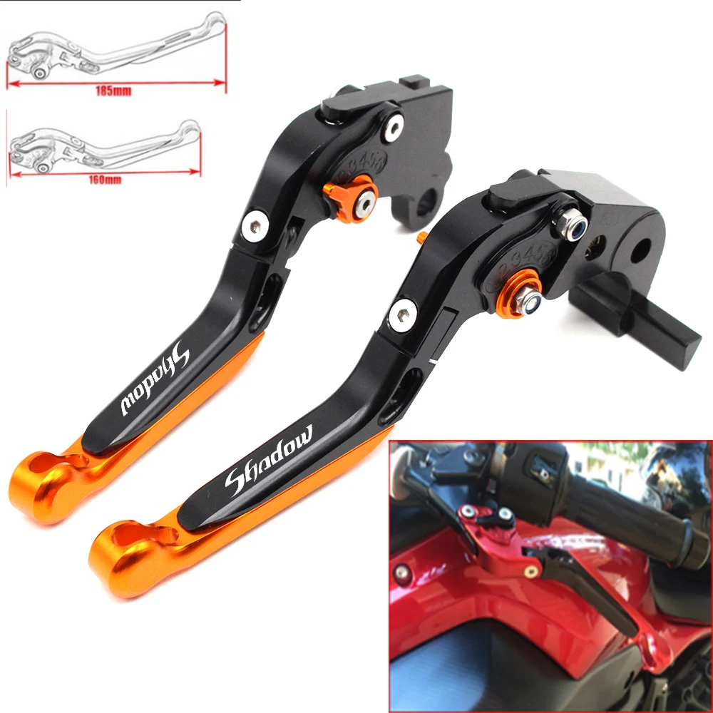 Motorcycle CNC Adjustable Foldable brake Clutch Levers for Honda Shadow ...