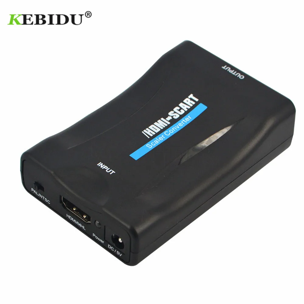 KEBIDU 1080P Scart в HDMI конвертер аудио видео адаптер HDMI в SCART для HD tv Sky Box STB для смартфона HD tv DVD новейший