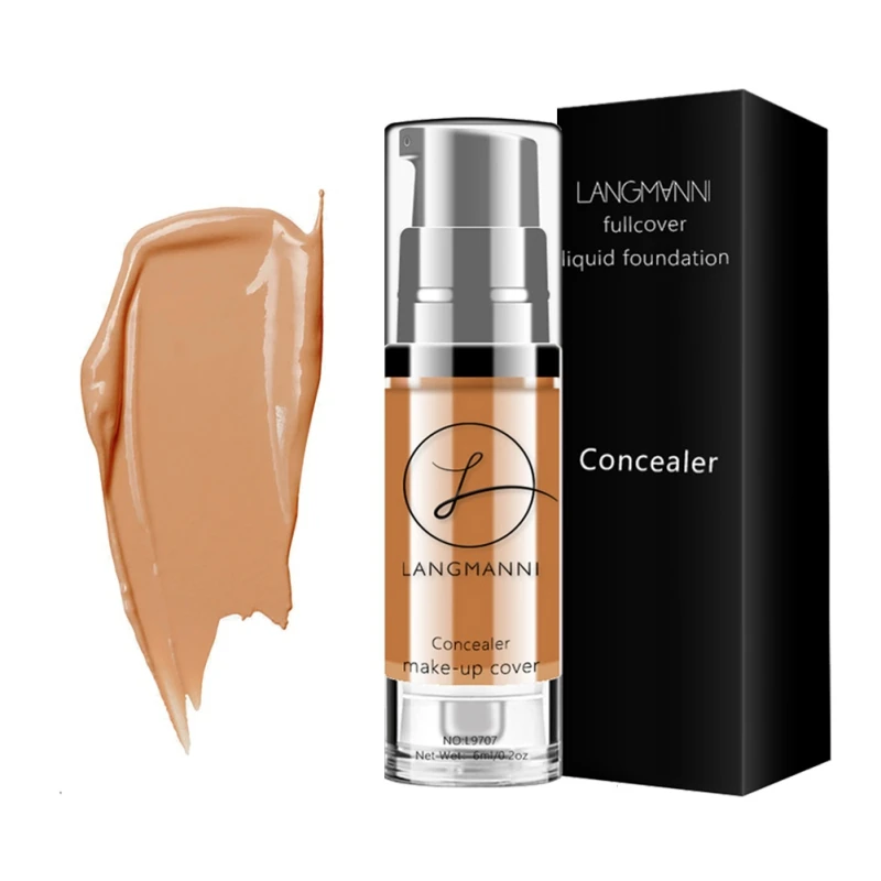 

Langmanni 6 Colors Foundation Makeup Concealer Liquid Whitening Waterproof Make Up Contour Cream Make Up Cosmetics