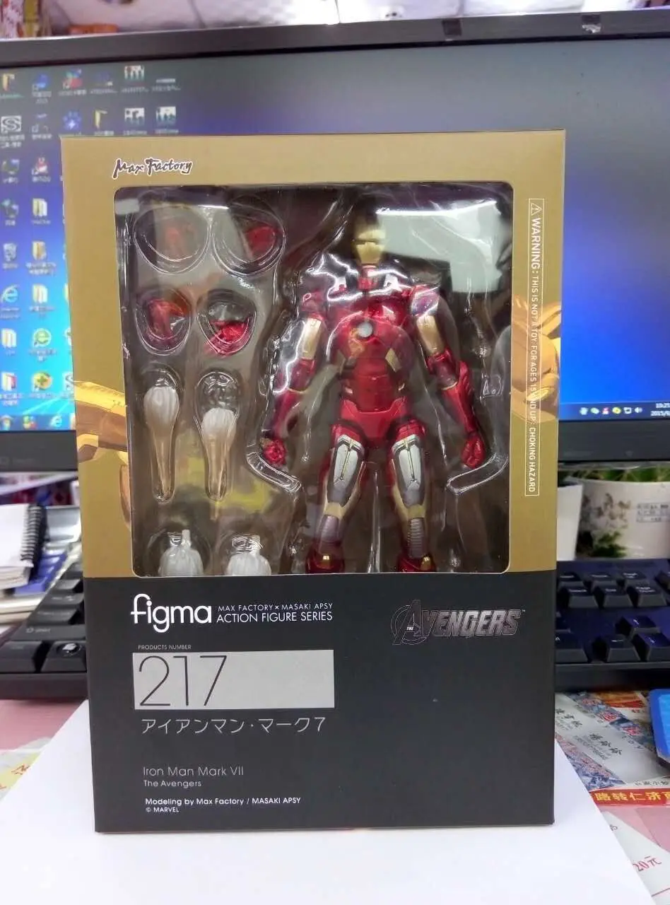 Figma 217 Marvel/'s The Avengers Iron Man Action Figure Toy Doll Collection Model