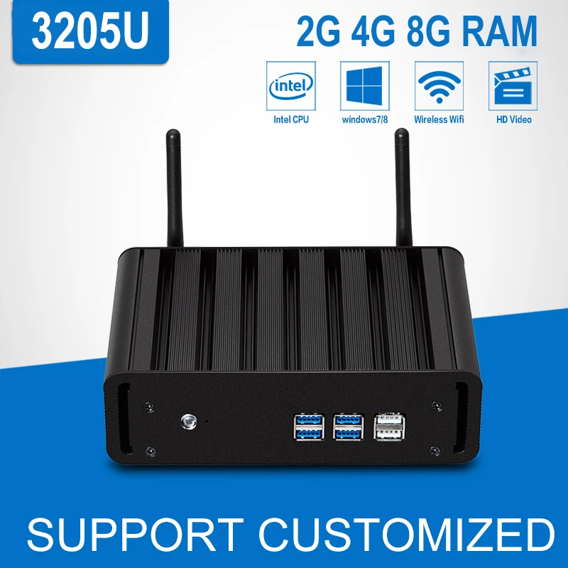 Mini PC Computer Intel Celeron 3205U Dual Core 1 5GHz 4G RAM Mini Desktop Computador Win