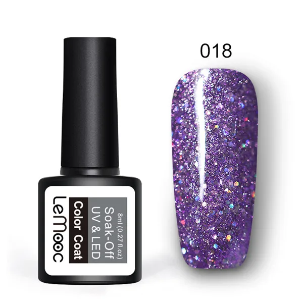 LEMOOC дизайн ногтей 8 мл сияющий блеск Звездная Платина краска гель ...