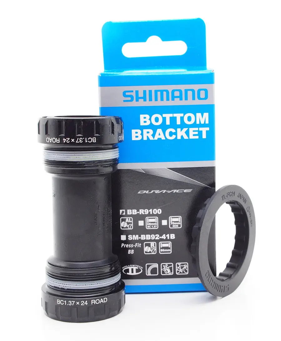 Катушки Shimano тормозные колодки Dura Ace велосипед BB-R9100 Hollowtech II BSA каретка английский 68 мм/Итальянский 70 мм перо велосипеда Запчасти - Цвет: English 68mm