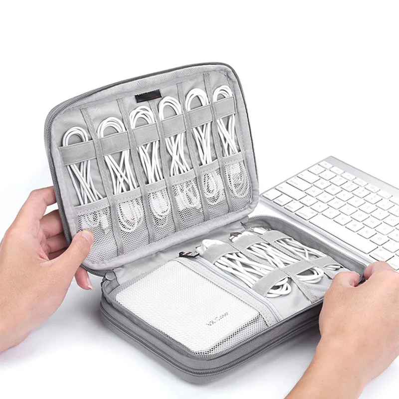 

Universal Electronics Accessories Organizer/Travel Kit Case for Cables, Memory Cards, Flash Hard Drive, IPad,Wire,Pen And More